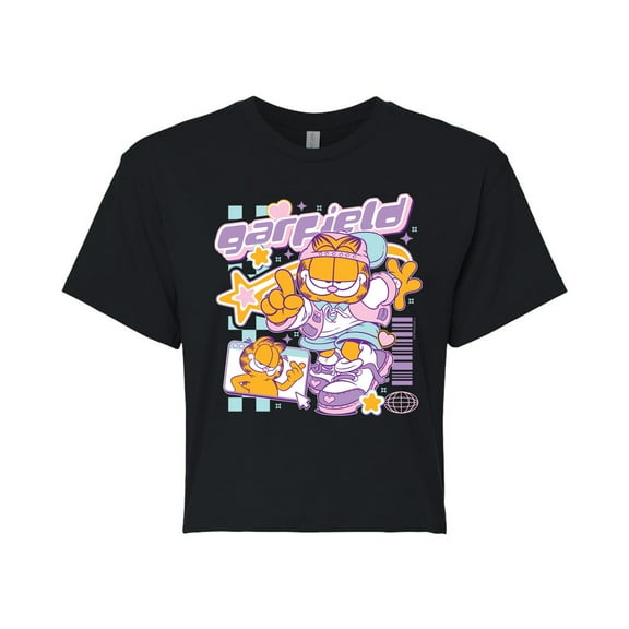 Garfield - Garf Kawaii Y2K - Juniors Cropped Graphic T-Shirt