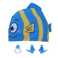 thumbnail image 5 of Ardorlove Toddler Baby Girls Boys Cartoon Fish Swim Caps With Nose Clip and Ear Plug, Kids Elastic Swimming Hats Waterproof Stretchy Swim Bathing Caps Keep Hair Clean Dry 1-5T, 5 of 6