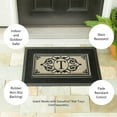 thumbnail image 4 of Evergreen Cambridge Chic Letter T Monogram Burlap Sassafras Indoor Outdoor Switch Doormat1'10"x10"Brown, 4 of 4