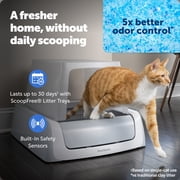PetSafe ScoopFree Crystal Pro Legacy Front-Entry Self-Cleaning Cat Litter Box, Automatic, Gray
