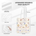 thumbnail image 4 of DouZhe Reusable Grocery Bags, Cartoon Cute Chicken Dog Lightweight Polyester Canvas Cloth Tote Bag for Travle Gym Shopping School, 15" x 16", 4 of 7