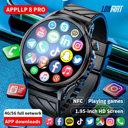 Lokmat1.85-Inch 4G Smart Watch Independent Android SIM Card Smart Watch WiFi