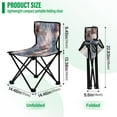 thumbnail image 3 of 600D Oxford Camping Chair Portable Foldable Chair Supports 220 lbs for Picnic, Fishing, Backpacking Snowman Pine Branch, 3 of 8