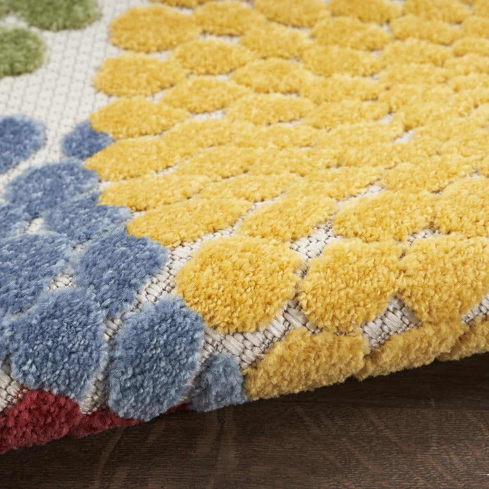 Nourison Aloha Indoor/Outdoor Multicolor 6' x 9' Area Rug, (6x9)