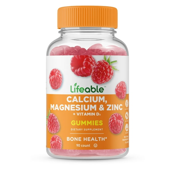 Lifeable Calcium Magnesium Zinc and Vitamin D Gummies, 90 Count