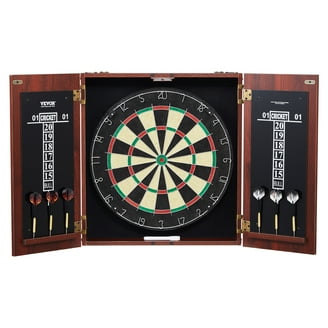 Coca-Cola 6 Pack Dart Board Cabinet Set with 6 Steel Tip Darts