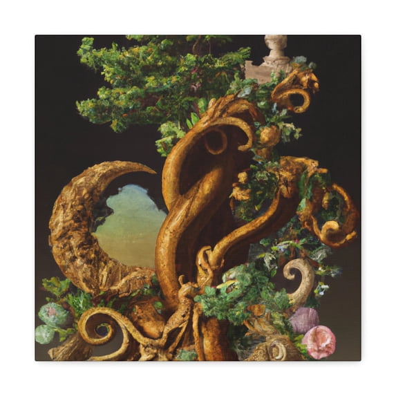 Pines Amidst Moonlight - Canvas