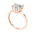 thumbnail image 2 of Clara Pucci 14K Rose Gold 2ct WhiteSapphire Solitaire Ring for Women, 2 of 8