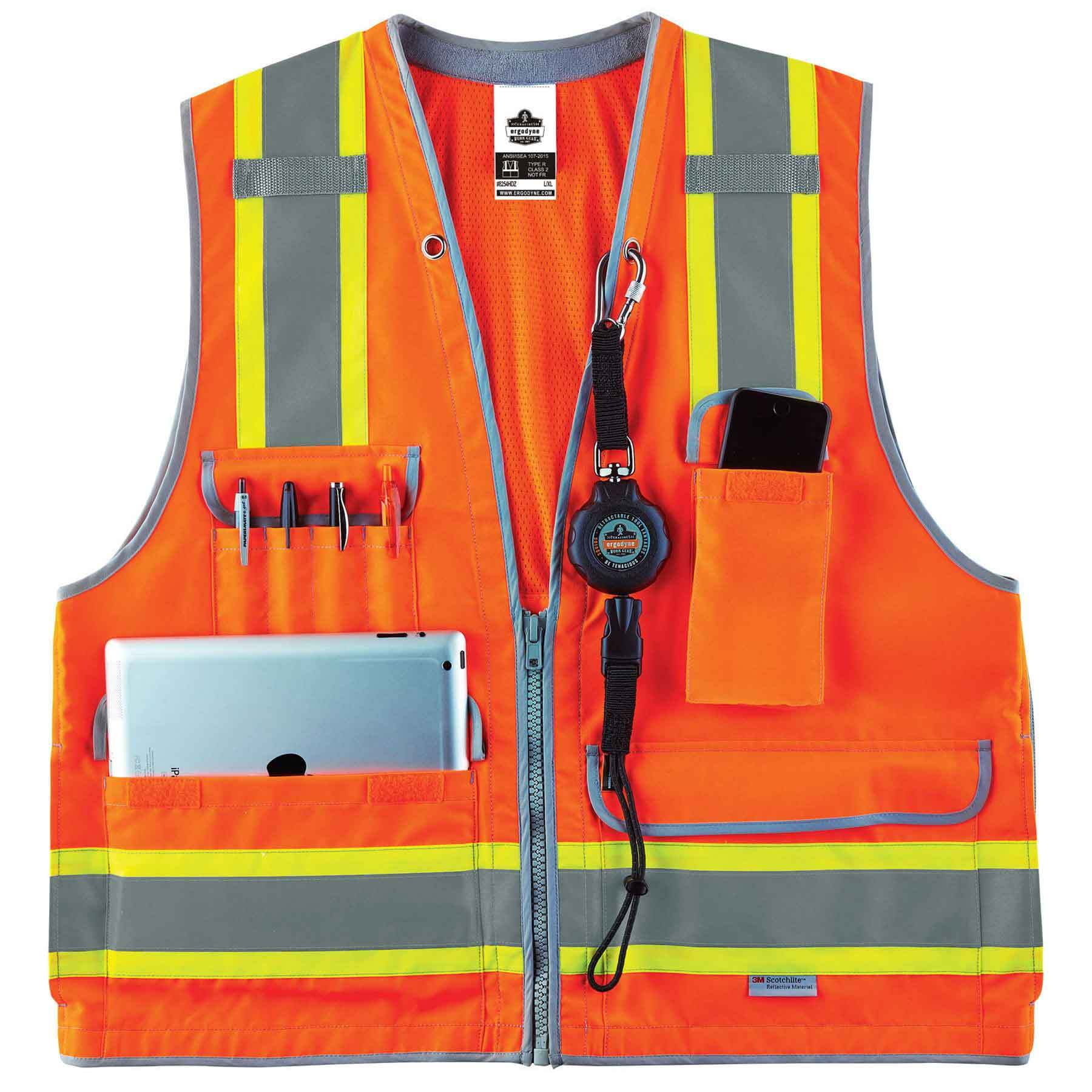 Orange Ergodyne GloWear Class 2 Heavy Duty Reflective Safety Vest