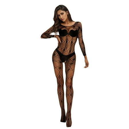 Women Lingerie 1 Piece Lacy Lingerie for Women Lace Bodysuit Women s Lingerie Crotchless One Size