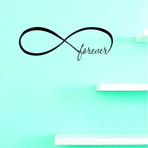 Custom Decals Infinity Forever Wall Art Size: 12 X 30 Inches Color: Black