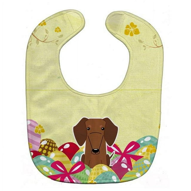 Carolines Treasures BB6130BIB Oeufs de Pâques Dachshund Rouge Brun Bavoir pour Bébé