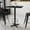 Black, variant on BizChair 24'' x 30'' Rectangular Black Laminate Table Top with 22'' x 22'' Bar Height Table Base and Foot Ring