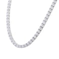 thumbnail image 2 of Femme Jam 925 Sterling Silver Cubic Zirconia Single Line Solitaire Tennis Necklace Set for Women, 2 of 9