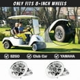 thumbnail image 6 of 8" Golf Cart Wheel Covers Hub Caps Set of 4, Snap-On Chrome Electroplated Rim Covers, Universal Fit for Club Car, EZGO, Yamaha Golf Carts, 6 of 9