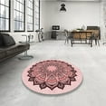thumbnail image 3 of Ahgly Company Indoor Rectangle Patterned Pink Area Rugs, 5' x 8', 3 of 6