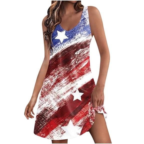 LYXSSBYX Summer Dresses for Women 2024 Women's Casual Sundress With Pockets Summer Boho Beach Dress Floral T-Shirts Dress V Neck Loose Tank Dresses