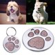 thumbnail image 2 of Etiquetas de identificación para perros y gatos, personalizadas, con forma de pies redondos, placa para perros de aleación (rosa) Likrtyny Para estrenar, 2 of 6