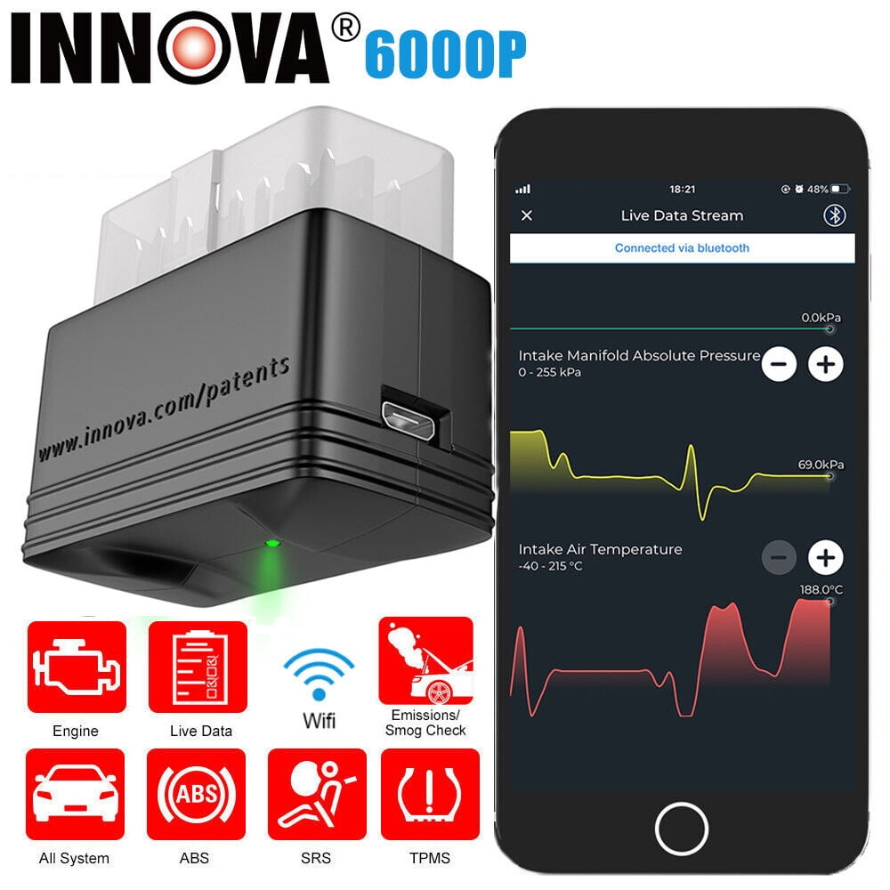 INNOVA 6000P Bluetooth OBD2 Scanner Code Reader All System Diagnostic Tools Engine/SRS/ABS/TPMS