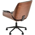 thumbnail image 3 of Silla Oficina Grupo Microtec Thair Ejecutiva Madera Minimalista Moderna Ajustable Elegante Hogar Escritorio Ergonomica Piel PU Cromada Walnut, 3 of 5