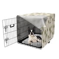 thumbnail image 5 of Hawaii Dog Crate Cover, Repetitive Jungle Trees Pattern Hand Drawn Pastel Tropical Palms, Easy to Use Pet Kennel Cover Small Dogs Puppies Kittens, 7 Sizes, Cream Cocoa and Khaki, by Ambesonne, 5 of 6
