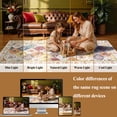thumbnail image 3 of MJIAexp 3'x5' Moroccan Bedroom Rug Washable Vintage Boho Area Rug Non-Slip Accent Throw Rug Stain Resistant Floor Carpet for Kitchen Entryway Bathroom Living Room Office Boho Multi-color, 3 of 8
