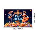 thumbnail image 4 of Vibrant Graphics Day of the Dead Festive Design Skeleton Characters Mexican Theme for Celebration Gathering Event Decor, 4 of 8