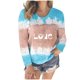 thumbnail image 1 of Casual mujer verano Sexy gradiente estampado Regular cuello redondo mujeres manga larga Top Fridja  czfsfas2515, 1 of 3