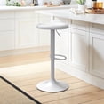 thumbnail image 2 of Backless Metal Bar Stools, 360 Swivel Round Bar Stool, Adjustable Counter Height Chair for Kitchen Island,Cafe,Dining Room Stool(1PC,White ), 2 of 8