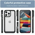 thumbnail image 2 of Feishell Clear Case for iPhone 13 Pro 6.1 inch,Shockproof Hybrid Soft TPU Bumper Anti-Scratch Hard Acrylic Back Transparent Slim Phone Case Cover for iPhone 13 Pro,Black, 2 of 8