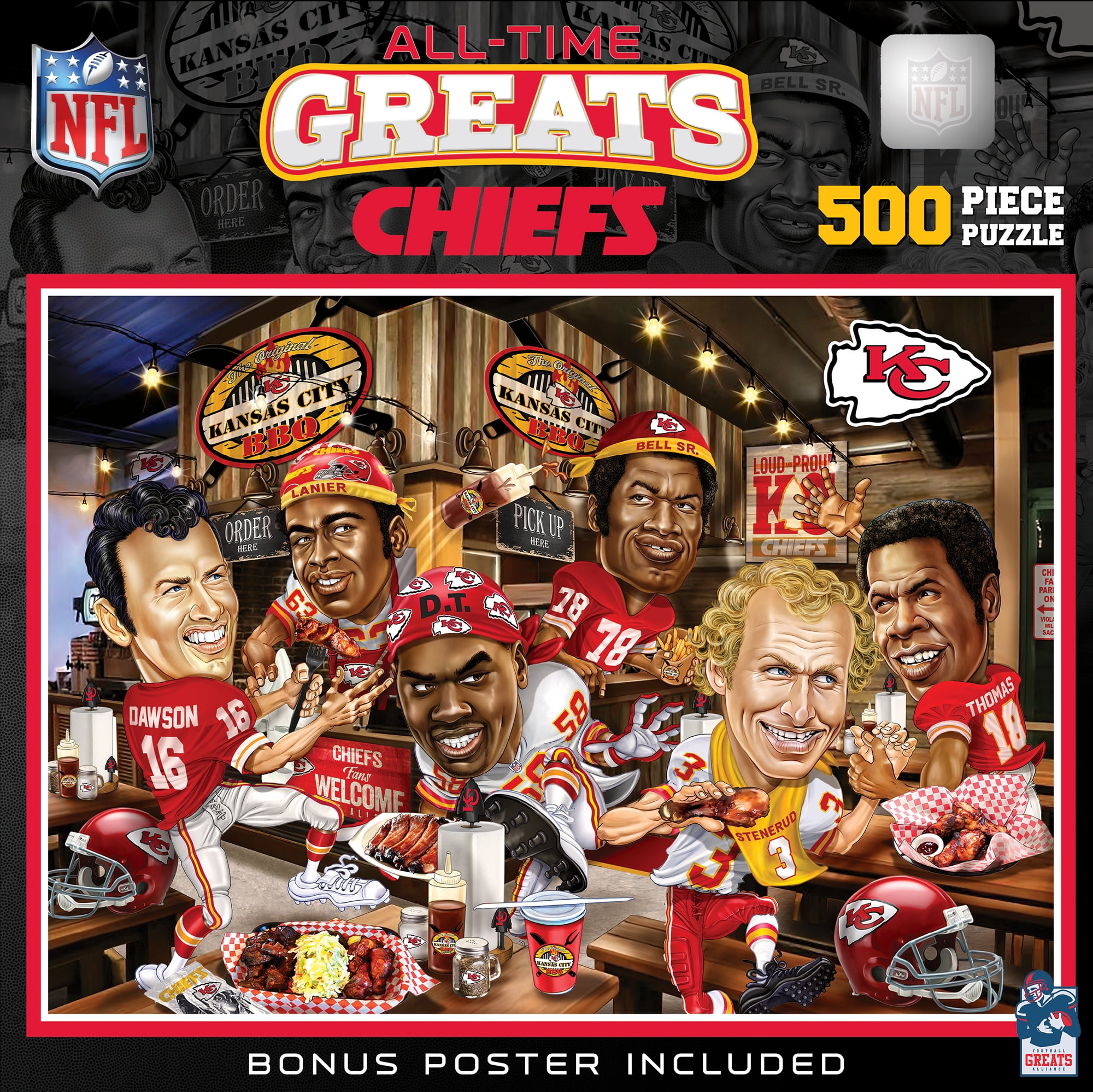 MasterPieces 500pc NFL Kansas City Chiefs All-Time Greats Jigsaw