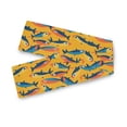 thumbnail image 7 of Yayeee Table Runner 90 inches Long Home Kitchen Dinning Party Decoration, Yellow Sardines Pattern, 7 of 7
