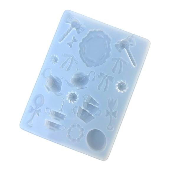 Lerpwige Premium Food Grade Silicone Resin Molds For Afternoon Teas Theme Miniature Crafts And DIY Decorations