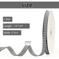 thumbnail image 2 of Black and White Thin Crafts Ribbon,QZS Reusable Gingham Ribbon for Wreath,147.6Ft Black and White Wrapping Decoration for Wedding,1Pack, 2 of 6