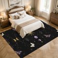 thumbnail image 4 of Area Rugs 5'x7', Mystic Night Sky Carpet Runner Indoor Outdoor Rugs Home Decor Aesthetic, Golden Sun Moon Stars Butterfly Non Slip Mats Washable Accent Rug for Living Room Bedroom, 4 of 8
