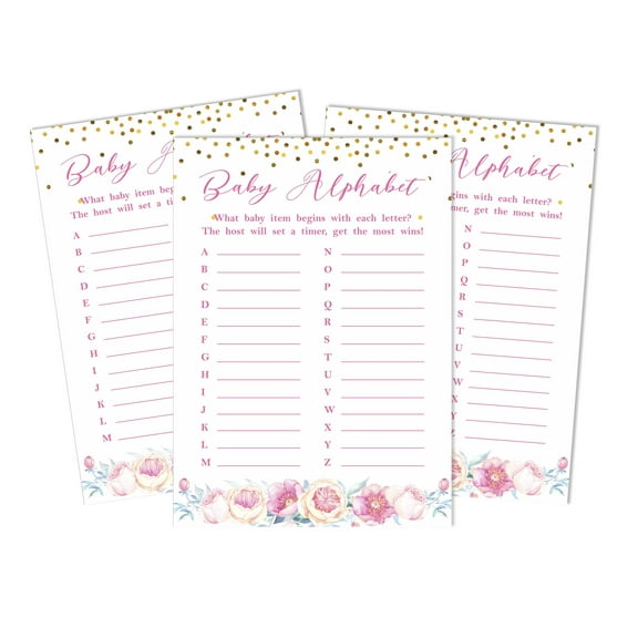 Inkdotpot Gender Reveal Confetti Baby Shower Game Set Of 50 BabyAlphabetABCGame Its A Boy Its A Girl Party Supplies