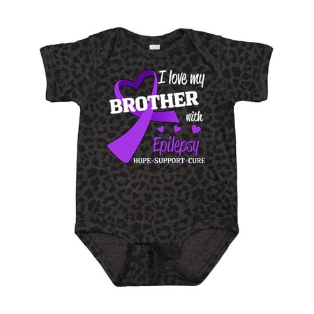 

Inktastic I Love My Brother with Epilepsy Hope Support Cure Gift Baby Boy or Baby Girl Bodysuit
