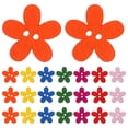 thumbnail image 1 of CIMAXIC 100pcs Colorful Flower Flatback Wooden Buttons Sewing Scrapbooking Craft,0.59"X0.59"X0.12", 1 of 4