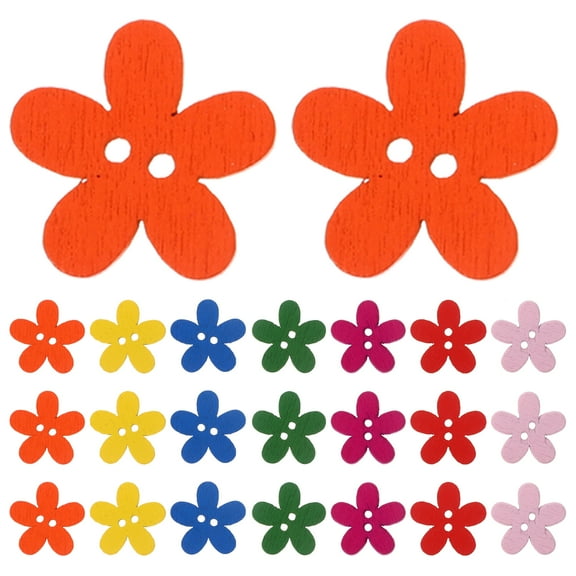 OFFIGAM Assorted Decorative Sewing Buttons, 100 Pieces, 0.6 Inch, Craft Buttons for Projects and Garment Accessories