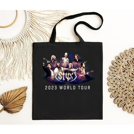 vintage Styx Music Band Styx Tour 2023 Bags  Tote Bag Beautiful  2 Sided   Two Sided.-TH10280