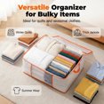thumbnail image 3 of Large Heavy-Duty Thick Storage Bags, Durable Clear Moving Bags for Clothes, Stackable Foldable, 8 Sizes with Reinforced Handles for Bedroom College Dorm Home Organization, 3 of 13