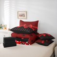thumbnail image 6 of Erosebridal Happy Valentine's Day 7pcs Bedding Comforter Set,Red Bowknot Loves Queen Bedding Sets For Girls Kids,Reversible black, 6 of 7