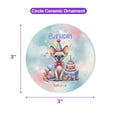 thumbnail image 5 of Happy Birthday Cute Kitten Sphynx with Cake Gifts Party Hat Ceramic Round Ornament Cat Lover Kitten Owner Gifts Idea Home Tree Decor - 00029, 5 of 5