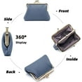 thumbnail image 4 of YooGuoGuo Small Wallet for Women Vintage Leather Coin Purse Compact Kiss Lock Card Case Daily Change Pouch with 2 Pockets, 4 of 7