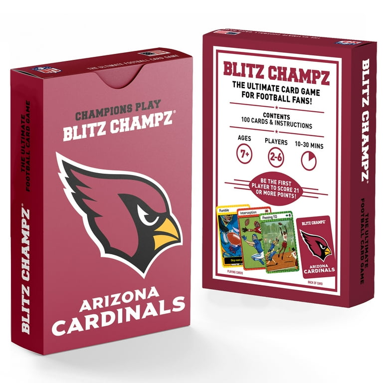 Blitz Champz Arizona Cardinals Card Game, Family Game for Adults