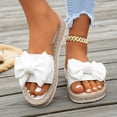 thumbnail image 4 of OKBOP Women Open Toe Flat Slide Sandals Flat Arch Slip Resistant Flatform Stable Flat Heel, 4 of 5