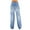 Dark Blue, variant on Qingpeng Wide Leg Jeans for Women High Waisted Stretchy Denim Pants Baggy Jeans Trouser Jeans with Pockets