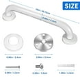 thumbnail image 3 of 2 Pack Shower Grab Bar, Stainless Steel Bathroom Grab Bar, Shower Handle, Bath Handle, Grab Bars for Handicap Elderly Seniors Bathroom Safety Grab Bar (18 Inch，White), 3 of 6