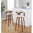 thumbnail image 3 of Gardenia 30" Fixed-Height Bar Stool, Bar Chairs, Swivel Bar Stools, Bar Stools Set of 2, 3 of 6