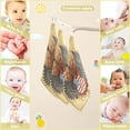thumbnail image 3 of 3 Pack Rock Wings Guitar Baby Muslin Wash cloths, Vintage USA Flag Soft Absorbent Face Towels Burp Cloths Cotton Bath Wipes Infant Wash Cloth for Newborn Boys Girls, 3 of 7